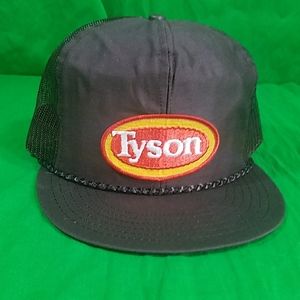Vtg Tyson Chicken Hat Brown Snapback Cap
